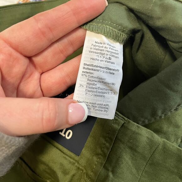 NEW J. Crew Green 9" Chino Shorts Size 10 - Picture 5 of 6